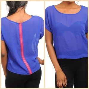 Royal Boxy Short Sleeve top